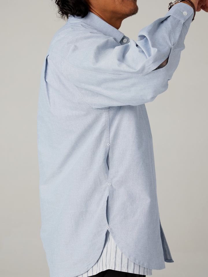 ストライプ フェイクツーシャツ25BLCU003