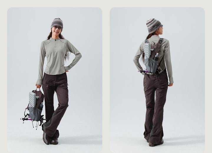 ソフトシェルフレアパンツ24BLCK014