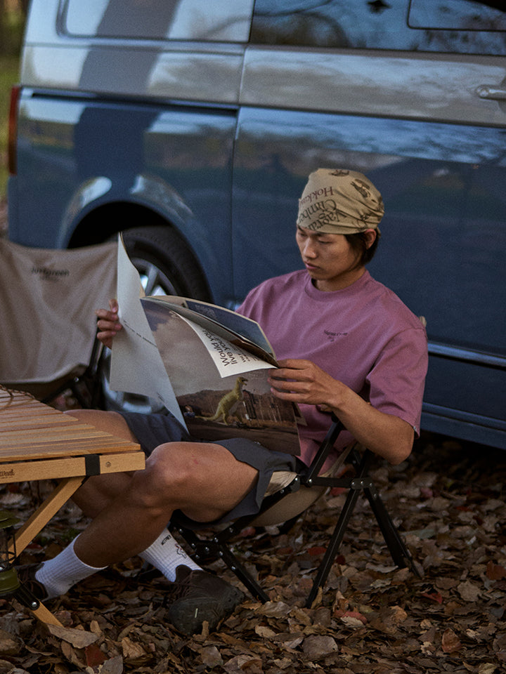 地図プリント半袖コットン 夏用Tシャツ25BLDT039