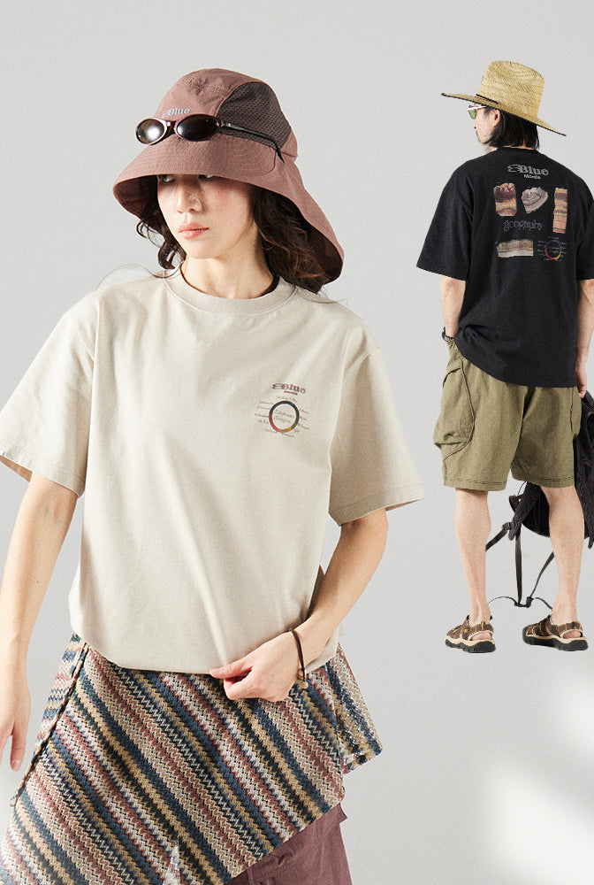 COOLMAX  地層プリントTシャツ 25BLDT022