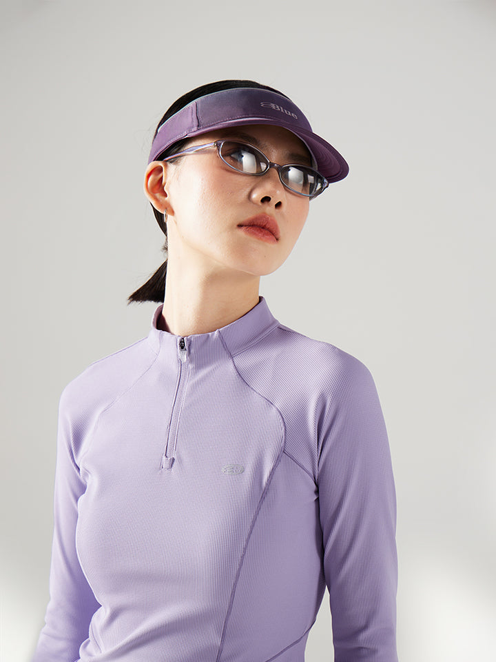 ハーフジップ  クロップド ロングTシャツ 25BLCT007