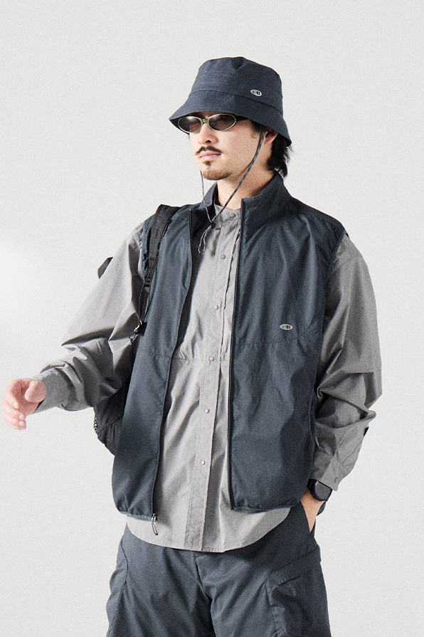 スタンドカラーベスト25BLMJ001