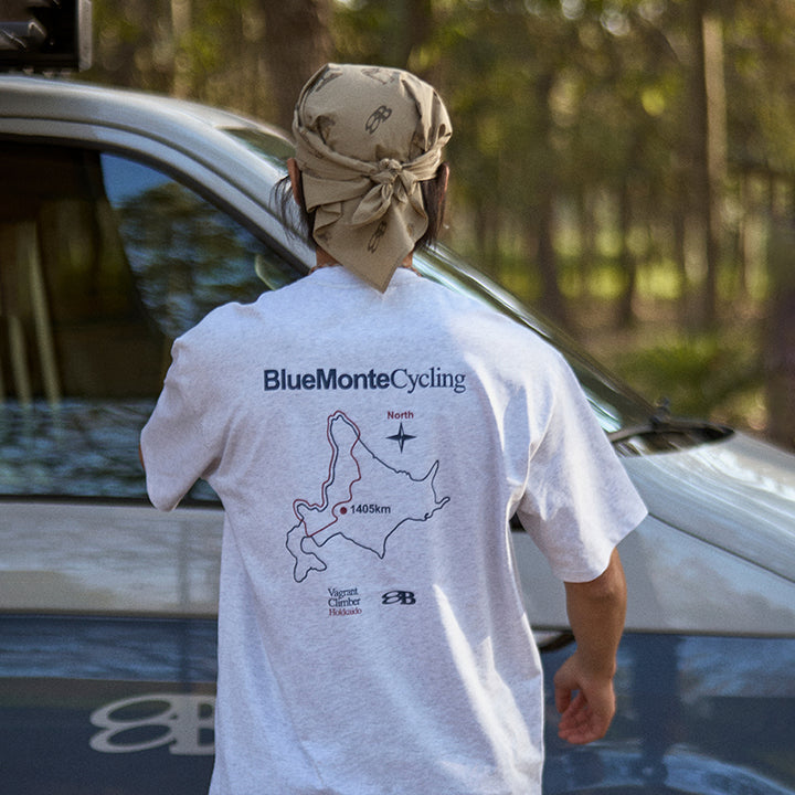 地図プリント半袖コットン 夏用Tシャツ25BLDT039