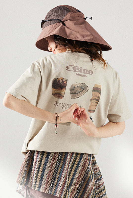 COOLMAX  地層プリントTシャツ 25BLDT022