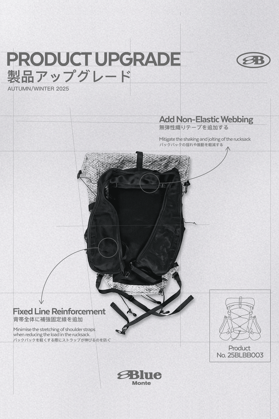 待望のリニューアル 20L 大容量 トレッキングバックパック 進化を遂げて、再登場。