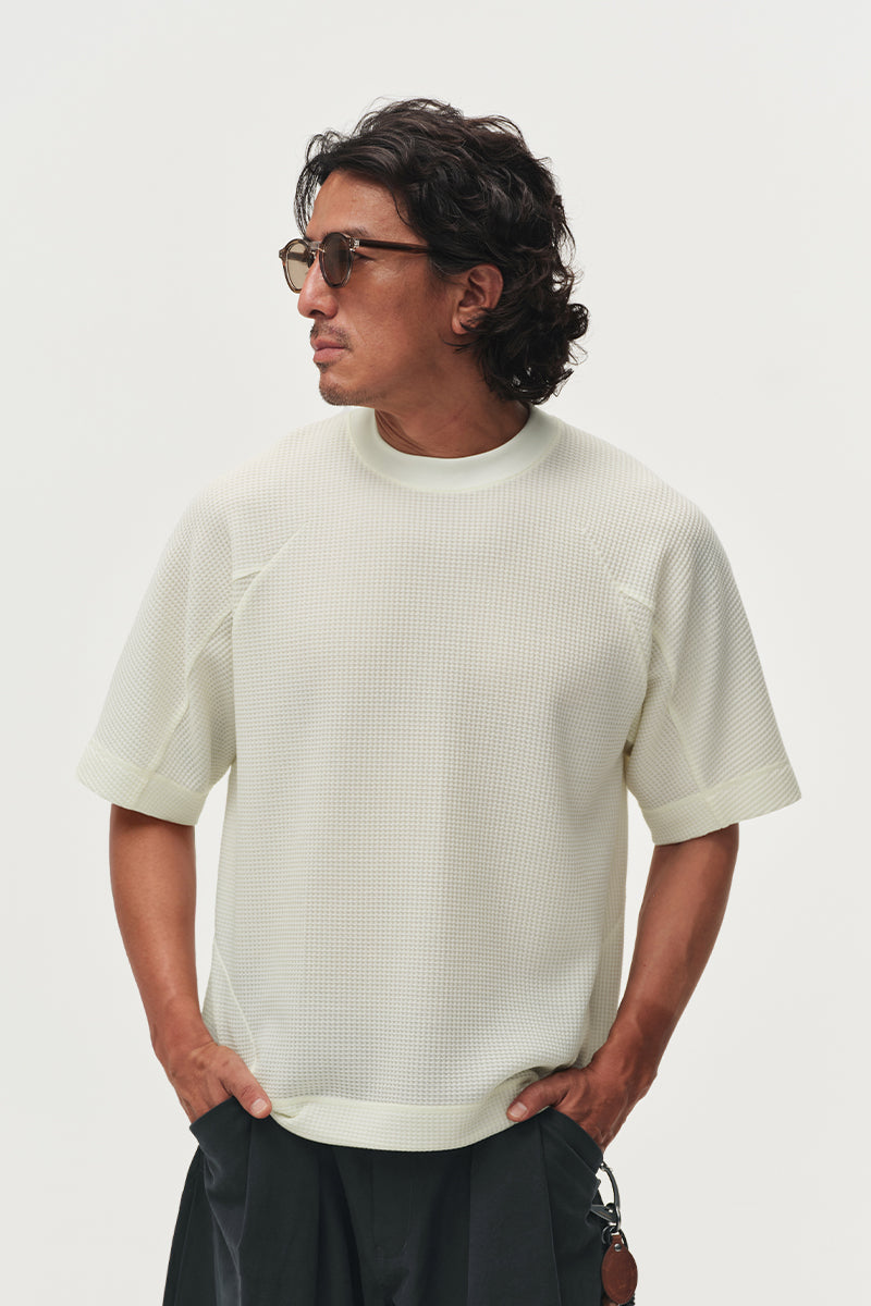 ワッフルウール半袖TシャツNLBLDTX045
