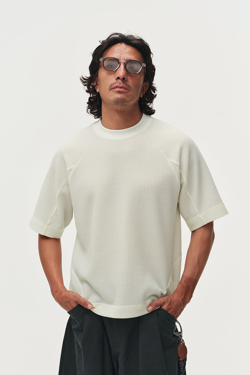 ワッフルウール半袖TシャツNLBLDTX045