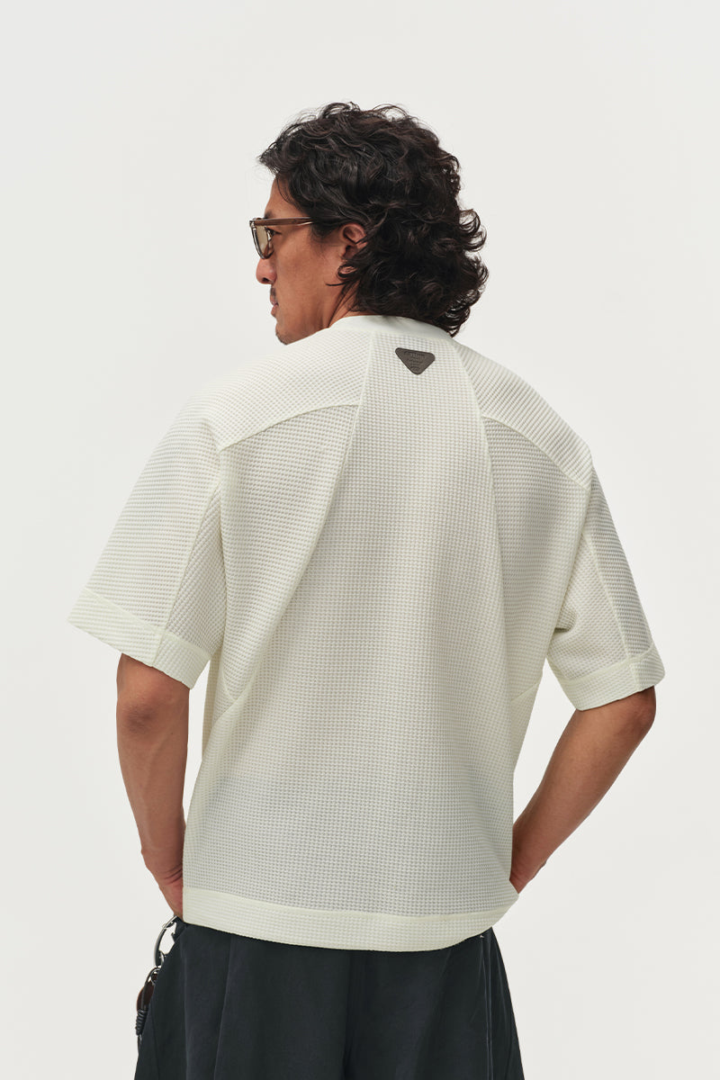 ワッフルウール半袖TシャツNLBLDTX045