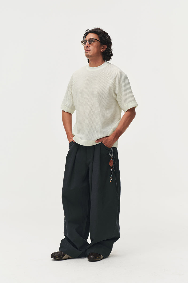 ワッフルウール半袖TシャツNLBLDTX045