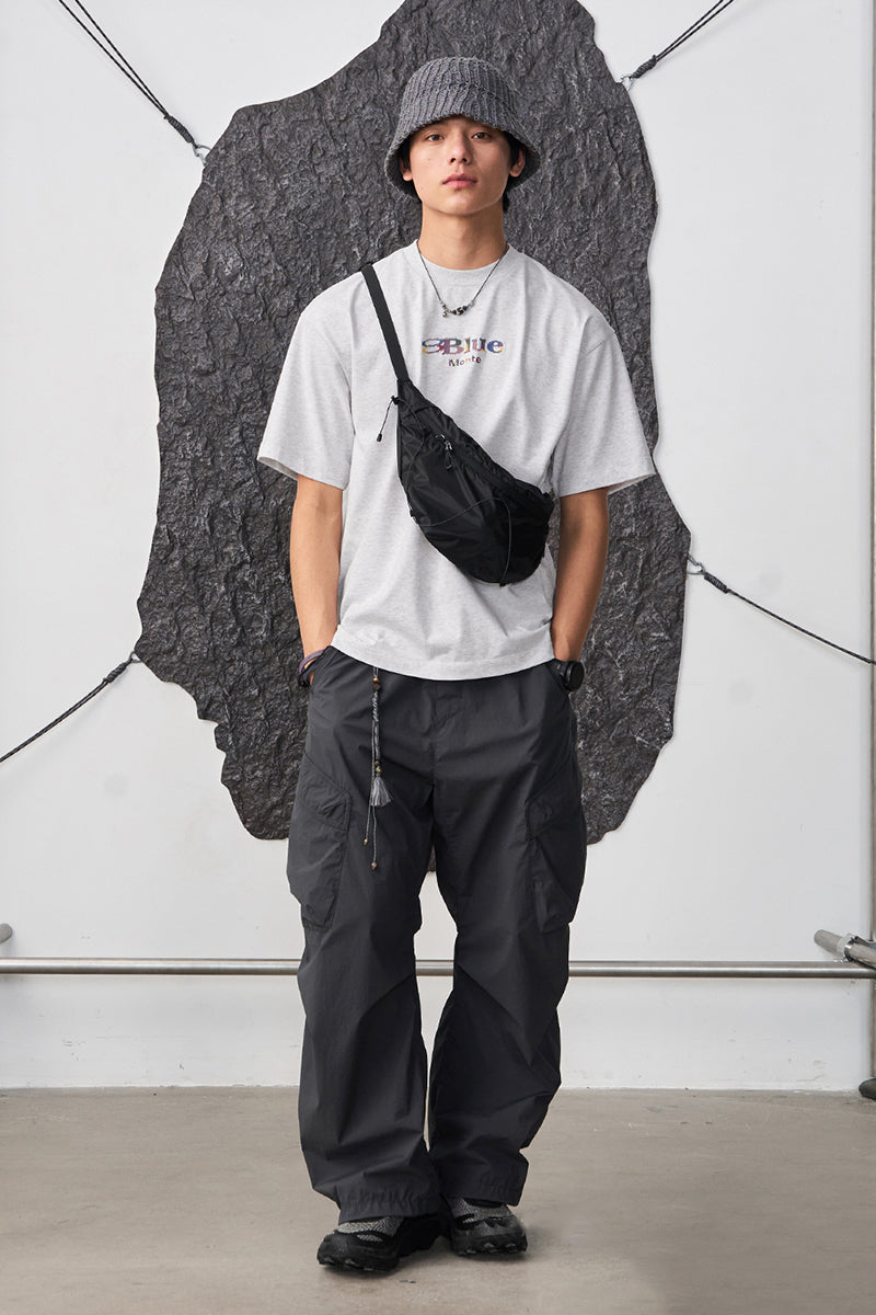 カラフル刺繍ロゴクルーネック半袖TシャツNLBLDTX005