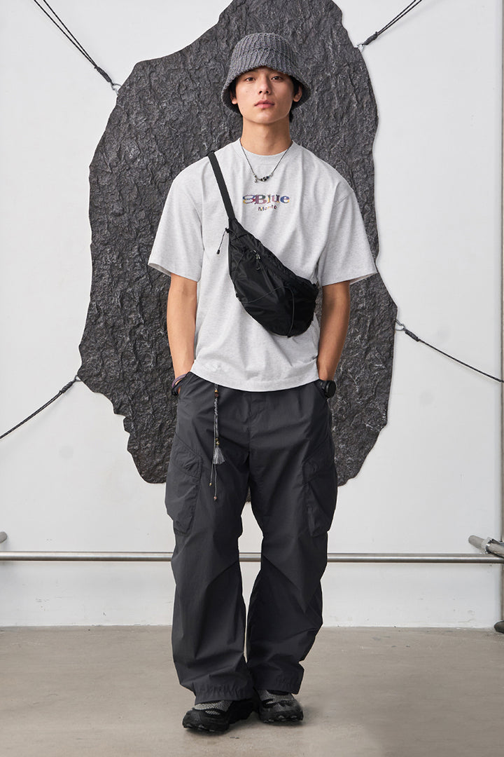 カラフル刺繍ロゴクルーネック半袖TシャツNLBLDTX005