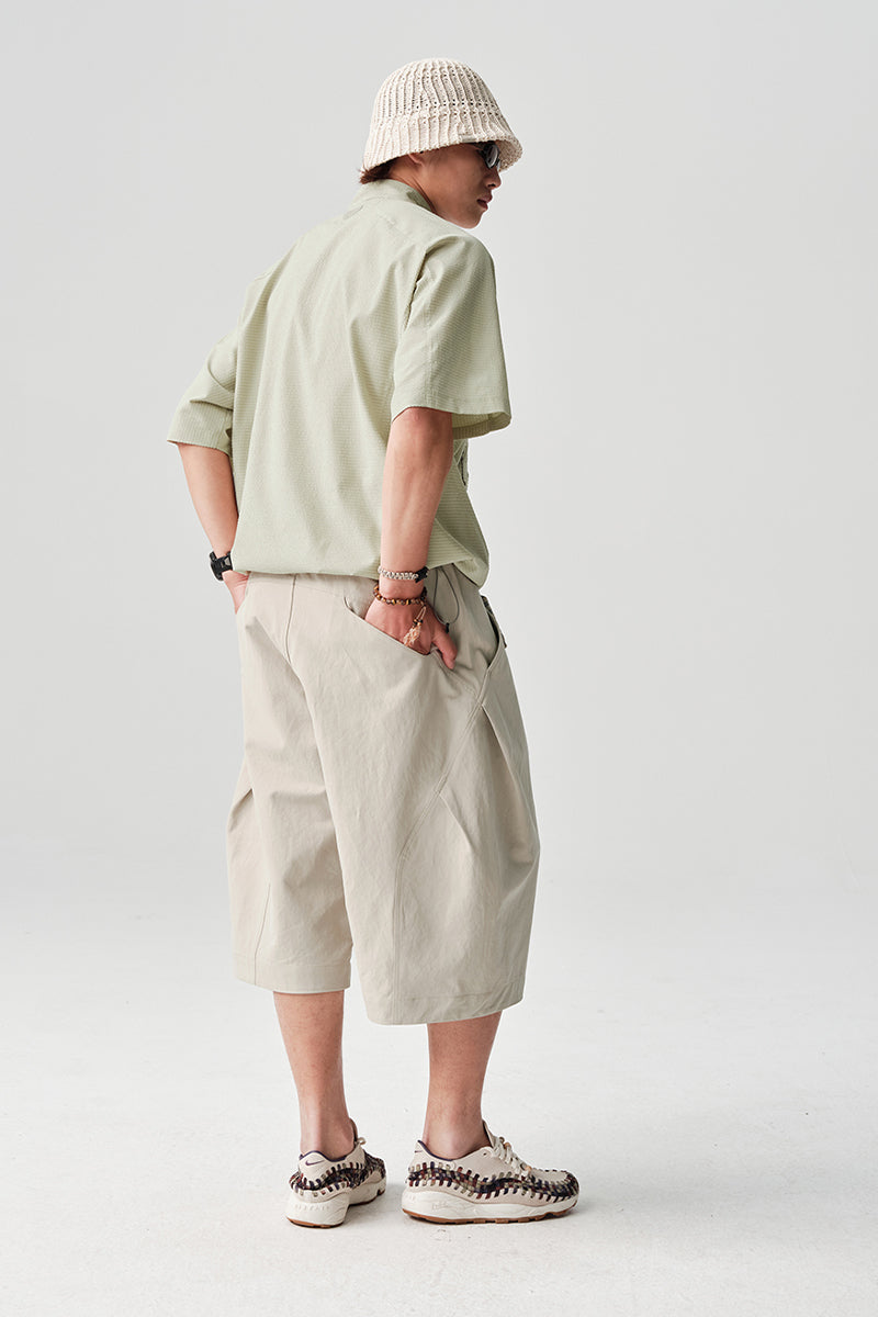 Ripple fabric half-zip short-sleeve T-shirt NLBLDTX013