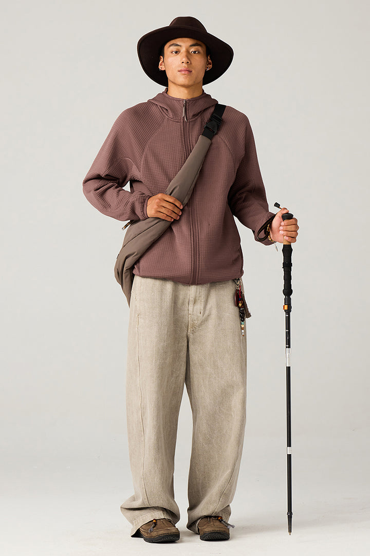 メリノウールブレンドフーデッドパーカー25BLWY020