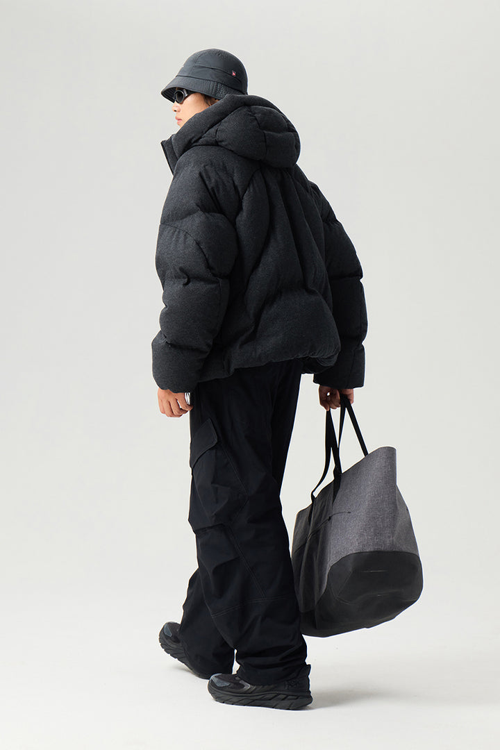 内裏フリースワークパンツメンズ25BLCK031