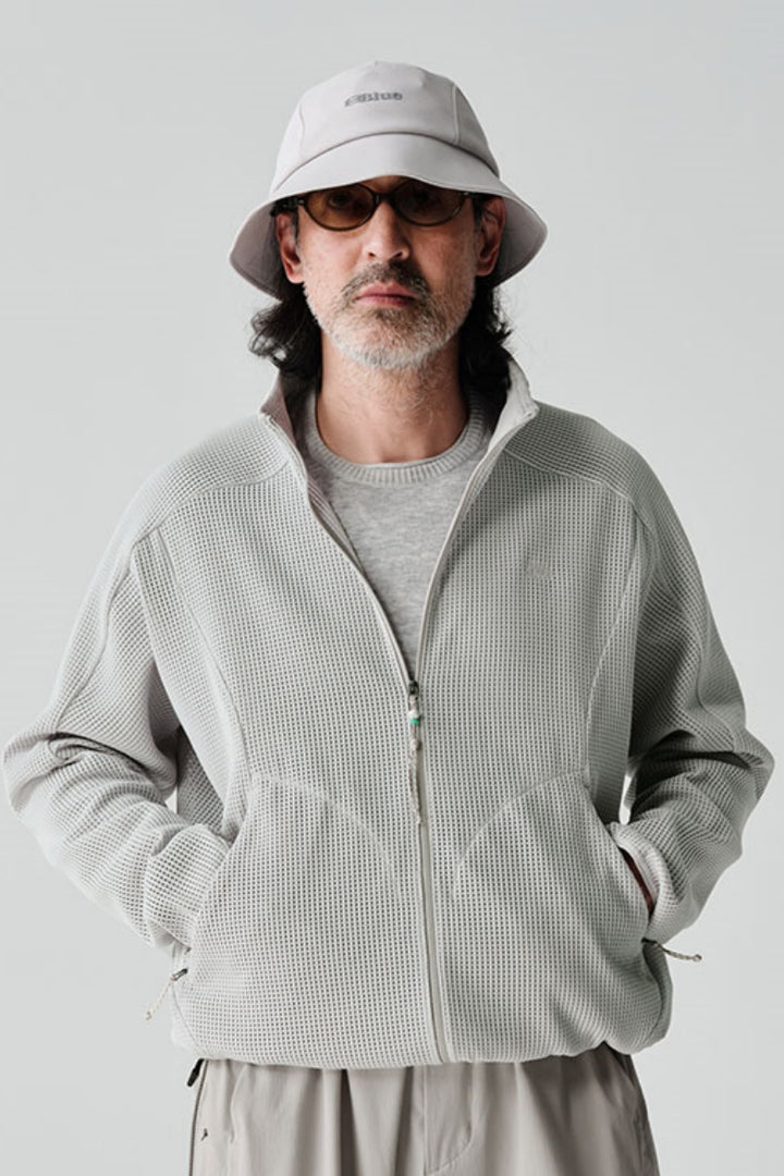 ワッフル編み抗菌ジャケットNLBLAWY001