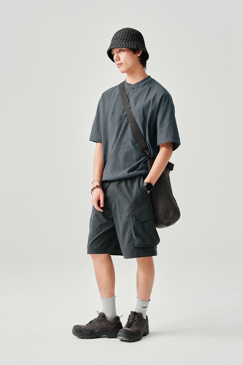 SOLOTEXポロヘンリーネック半袖TシャツNLBLDTX050