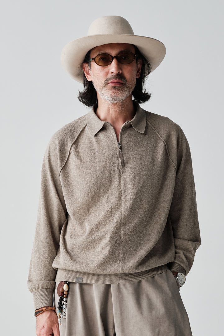 ハーフジップポロシャツニットセーターNLBLAZS002