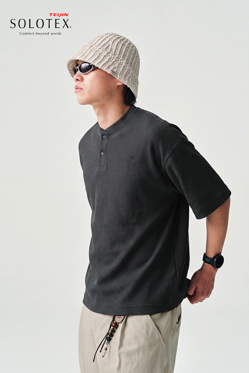 SOLOTEXポロヘンリーネック半袖TシャツNLBLDTX050