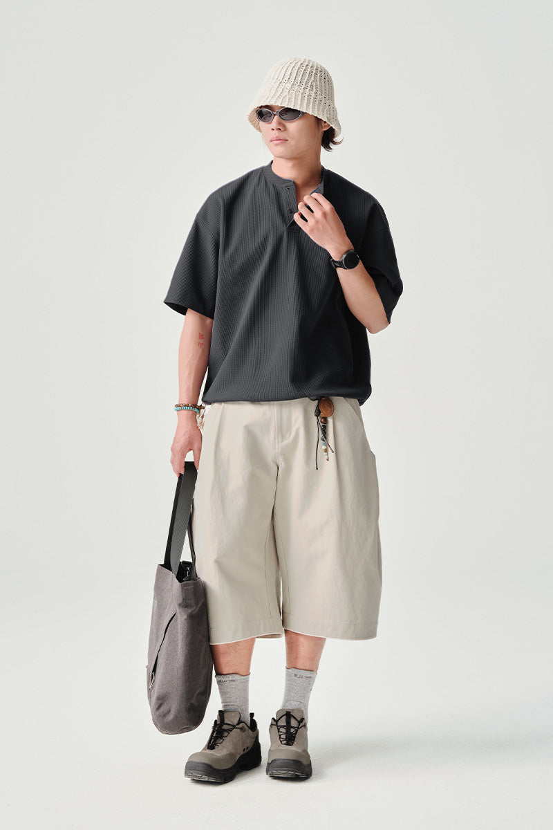 SOLOTEXポロヘンリーネック半袖TシャツNLBLDTX050