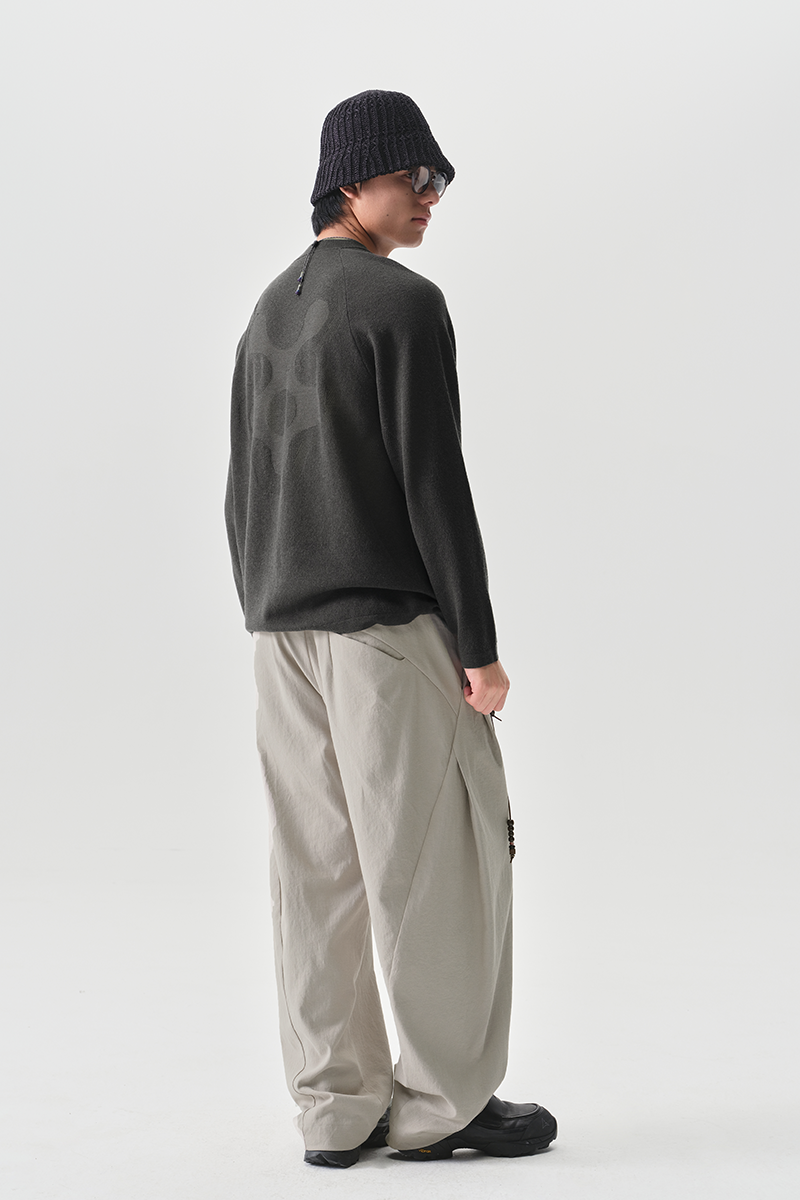 ルーズ細番手丸首長袖TシャツNLBLCTX013