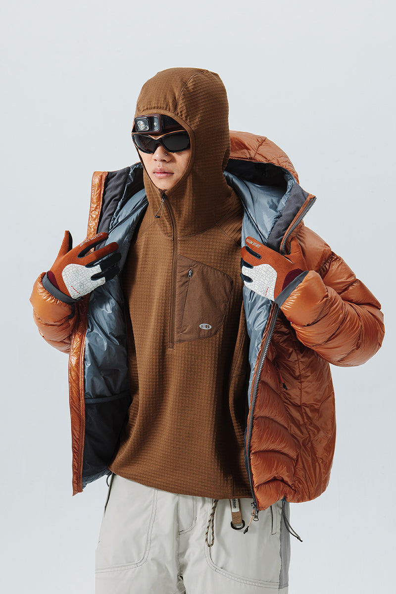 撥水軽量フード付きダウンジャケット25BLYR004