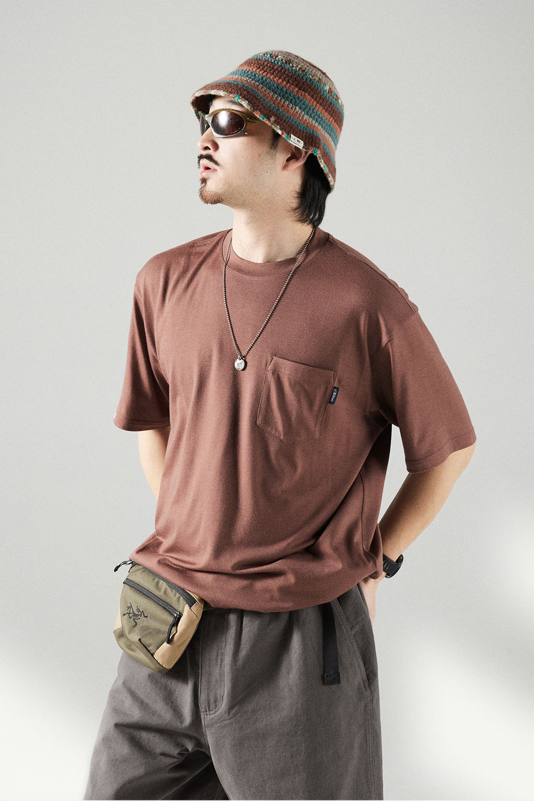 ウール ベーシックポケットTシャツ 25BLDT002