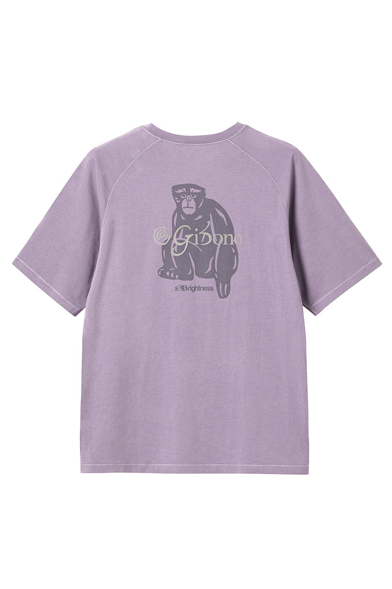 COOLMAXテナガザル柄抗菌ウールTシャツNLBLDTX038