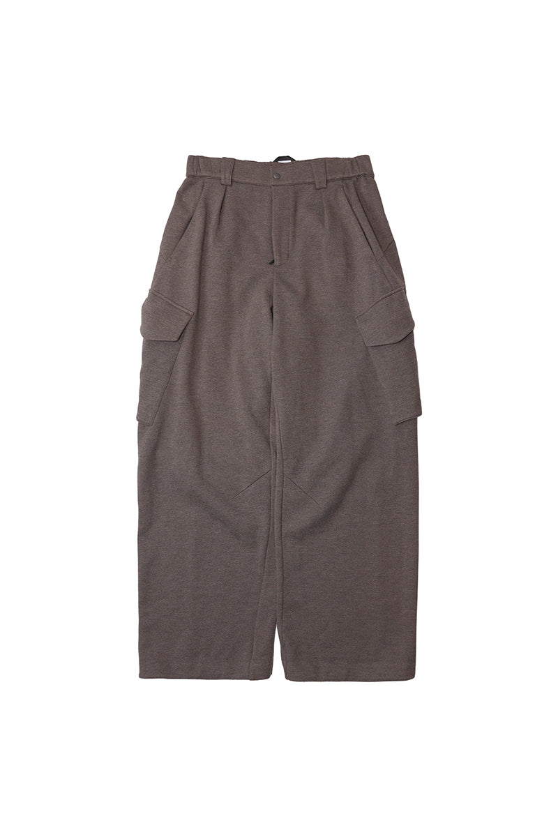 マルチポケット裏起毛ウールワークパンツ25BLCK033