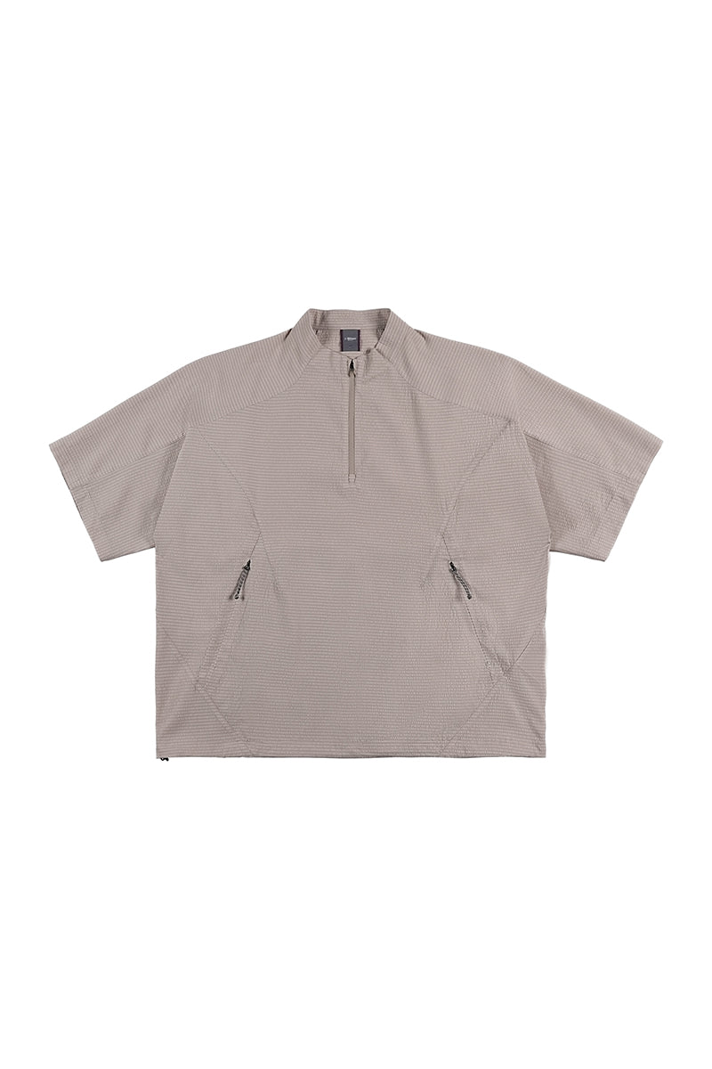 Ripple fabric half-zip short-sleeve T-shirt NLBLDTX013