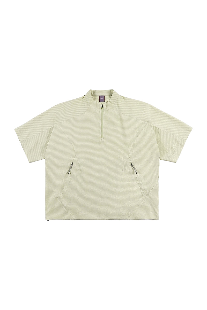 Ripple fabric half-zip short-sleeve T-shirt NLBLDTX013