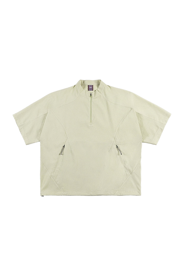 Ripple fabric half-zip short-sleeve T-shirt NLBLDTX013