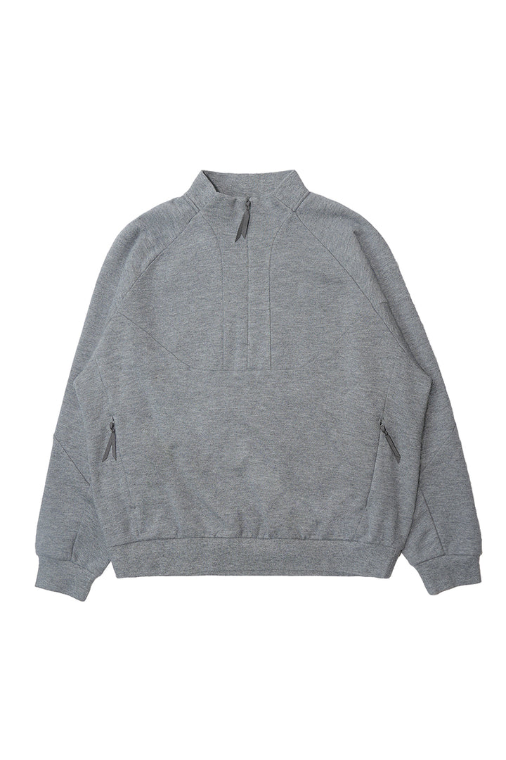 裏起毛ハーフジップウールスウェット25BLWY021