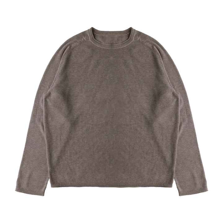 ウールクルーネック長袖ニットセーターNLBLMZS002