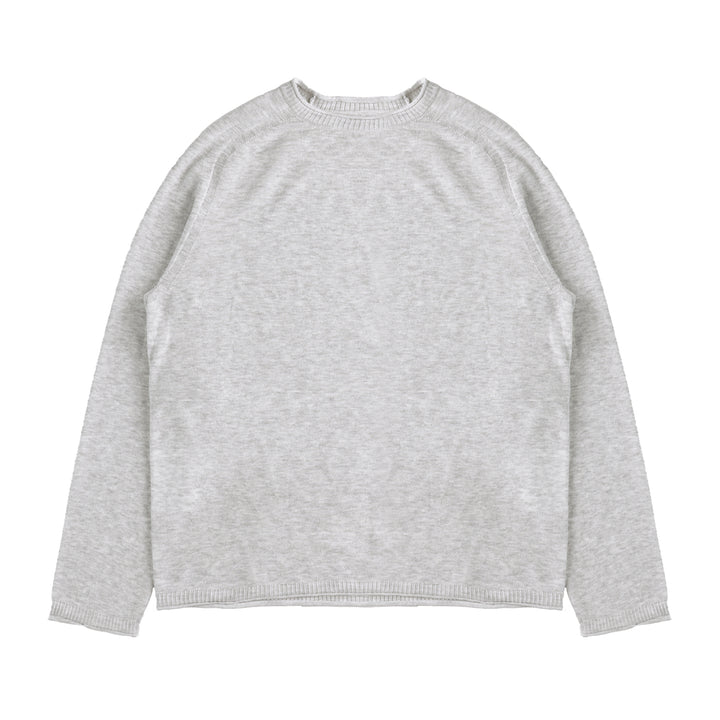 ウールクルーネック長袖ニットセーターNLBLMZS002