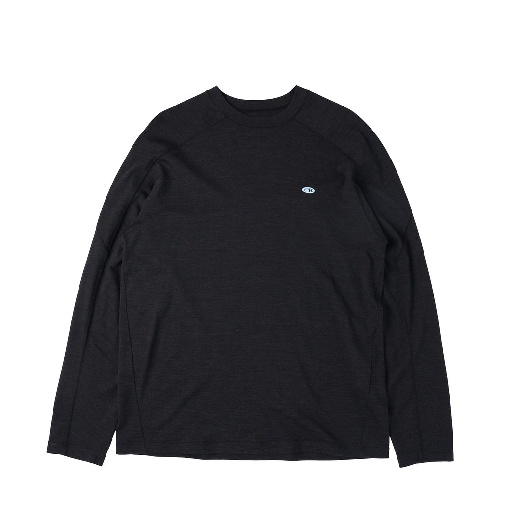 メリノウール クルーネック秋先取りTシャツ25BLCT012