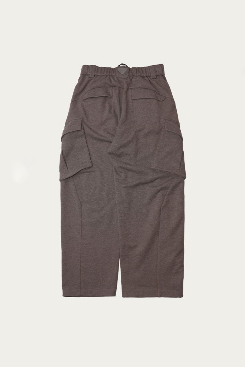 マルチポケット裏起毛ウールワークパンツ25BLCK033