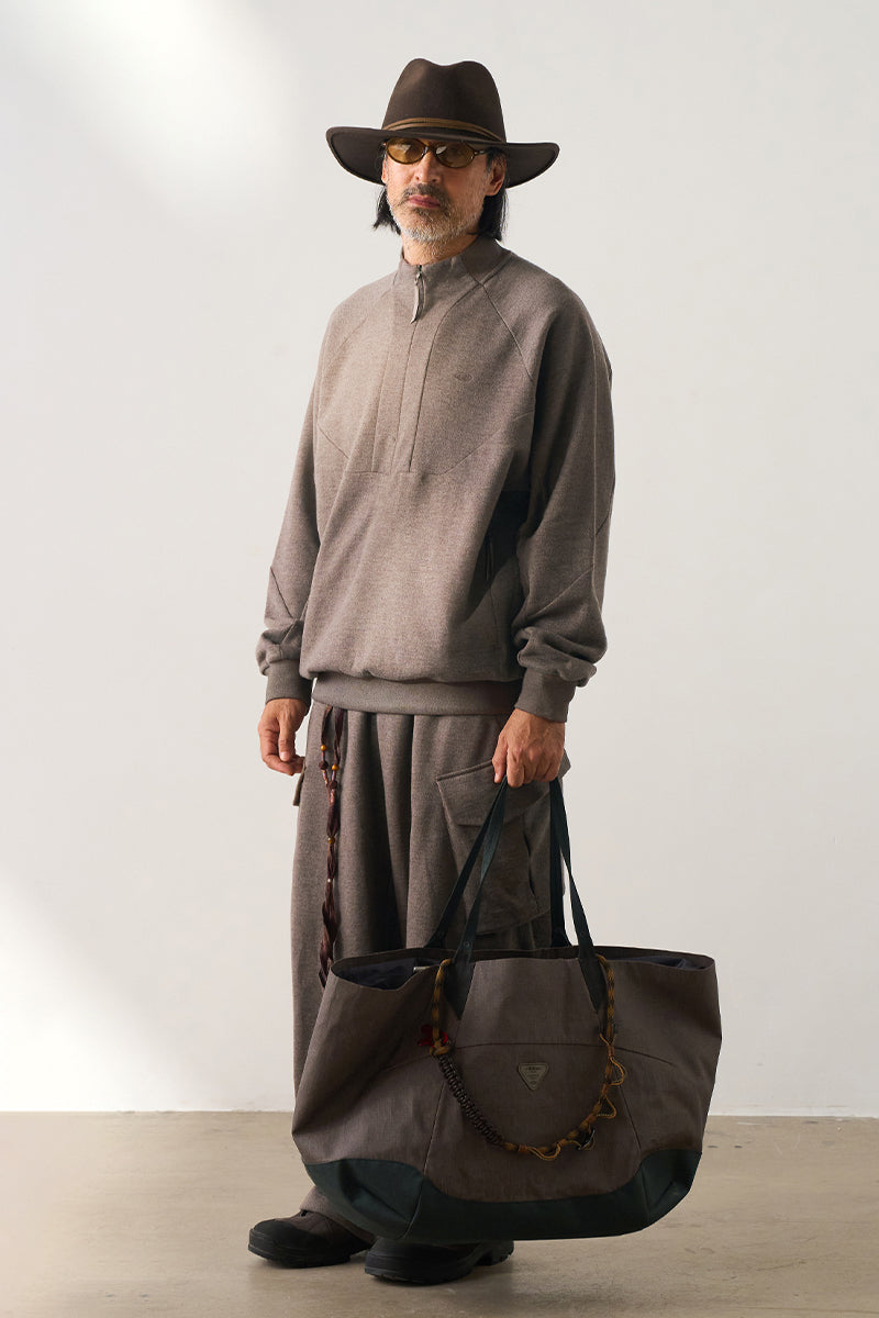 裏起毛ハーフジップウールスウェット25BLWY021