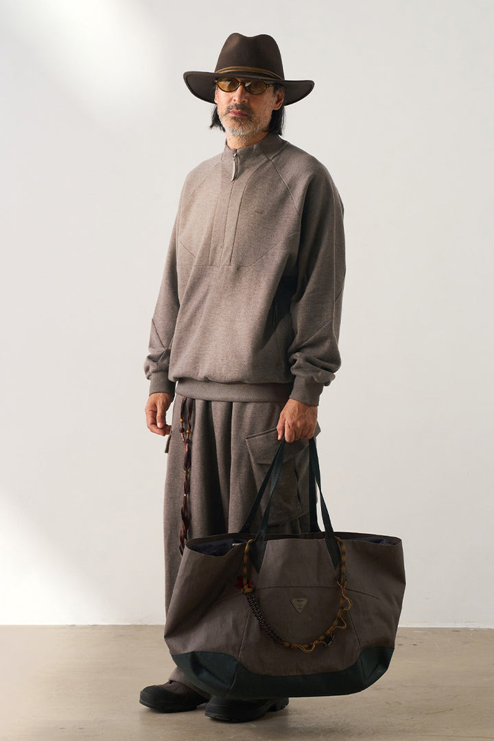 裏起毛ハーフジップウールスウェット25BLWY021