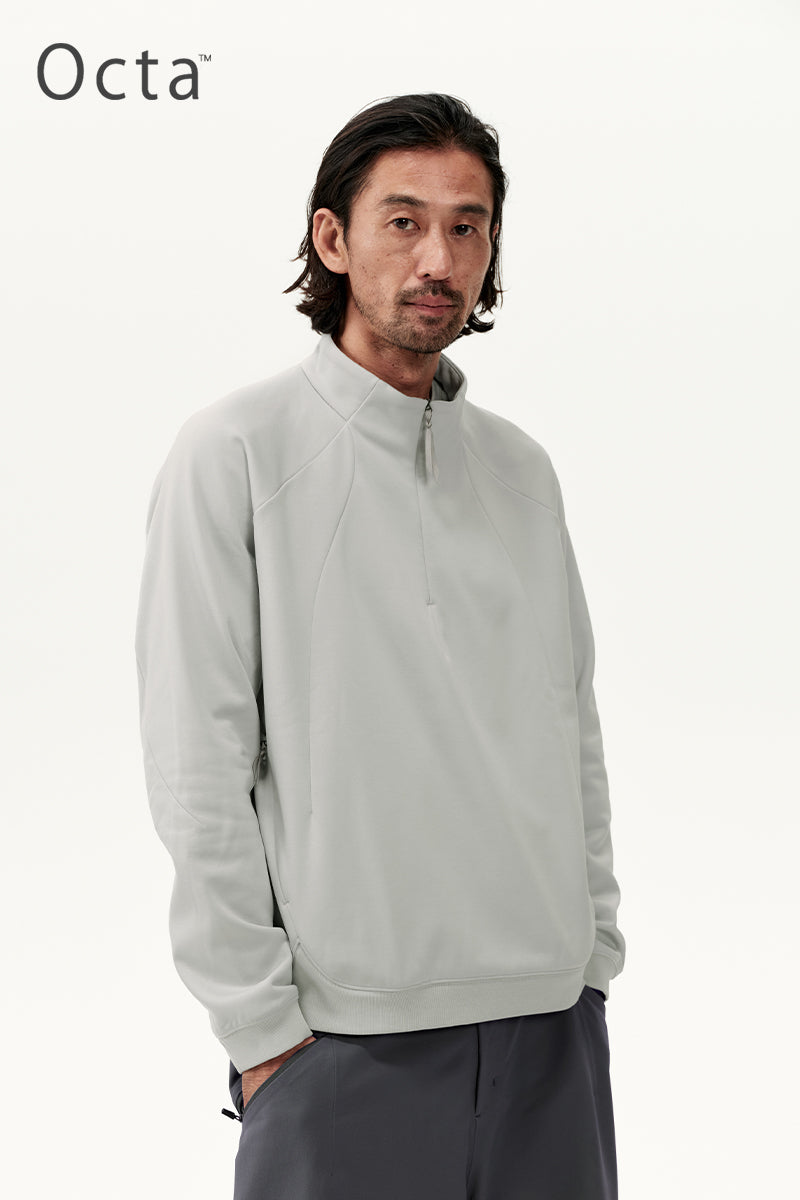 OCTA スタンドカラー厚手スウェットシャツ
