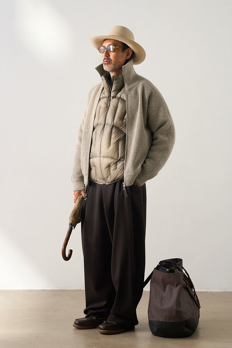 ウールノッチドラペルニットジャケット25BLMS008