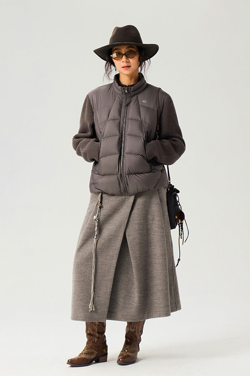 異素材コンビデザインダウンジャケット25BLYR007