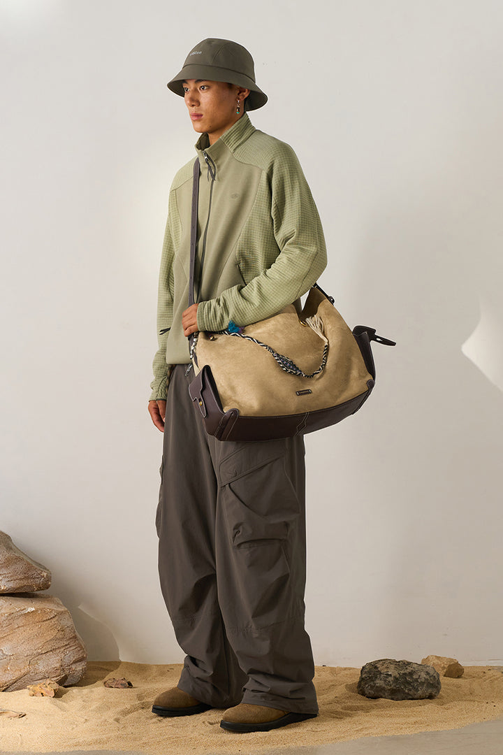 内裏フリースワークパンツメンズ25BLCK031