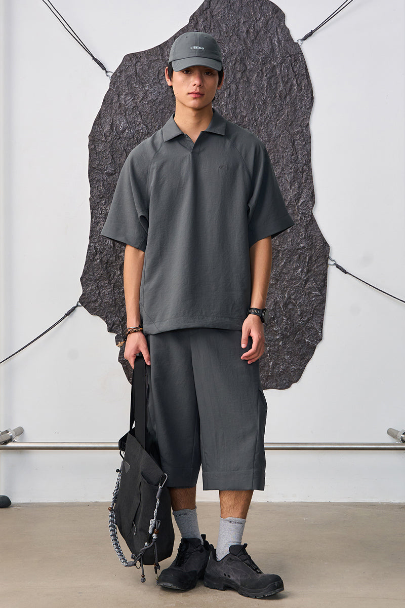 MICROFTオーバーサイズ半袖ポロシャツNLBLDPL001