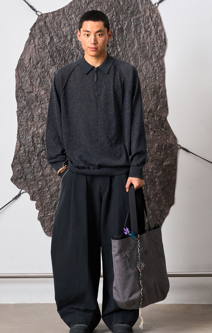 ハーフジップポロシャツニットセーターNLBLAZS002