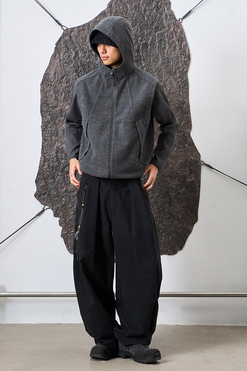 ウールフード付きベストNLBLDMJ002