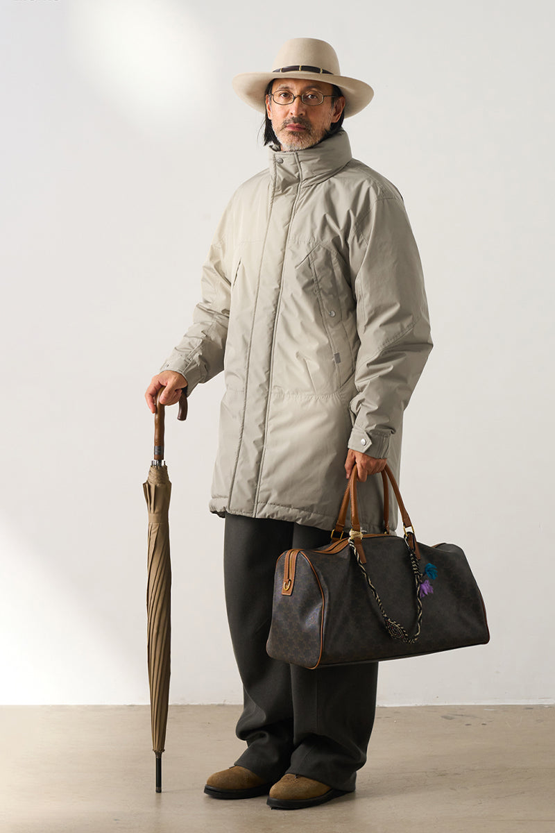 隠しフードスタンドカラーダウンジャケット25BLYR015