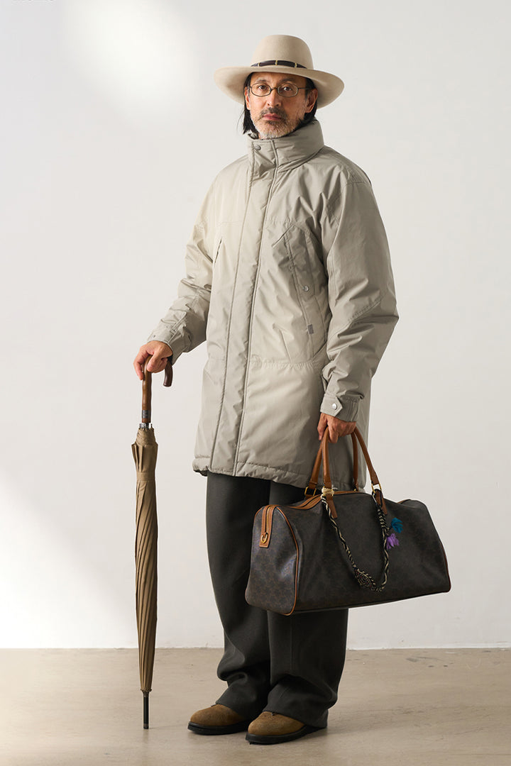 隠しフードスタンドカラーダウンジャケット25BLYR015