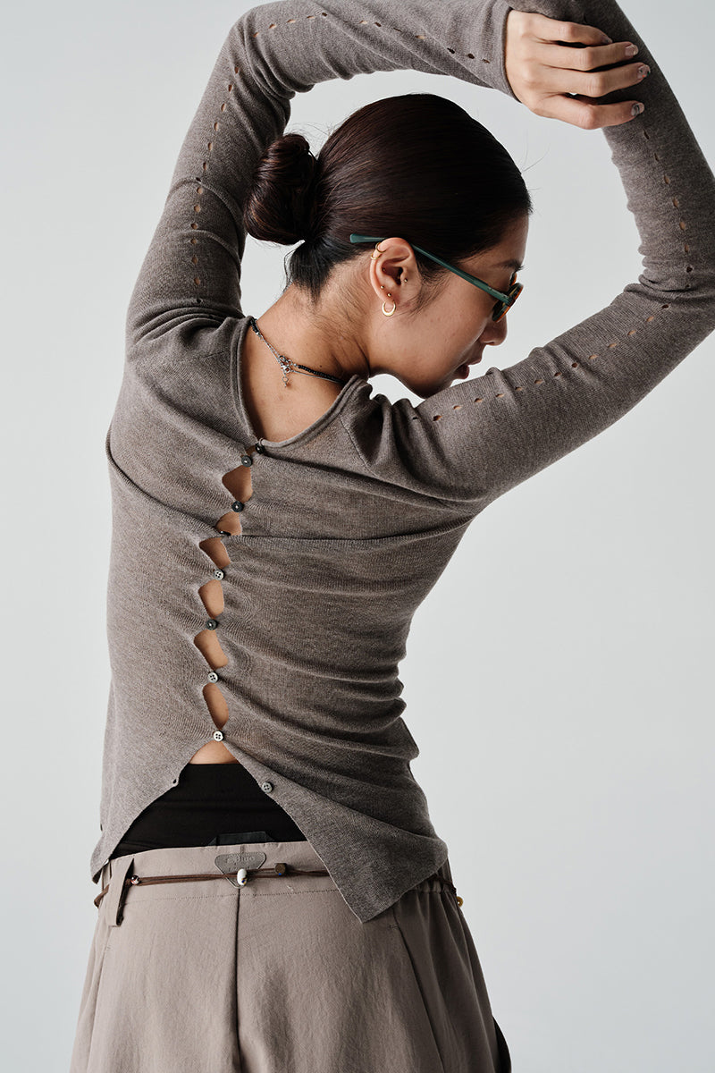 前後2ウェイニットカーディガンウィメンズNLBLMZS003