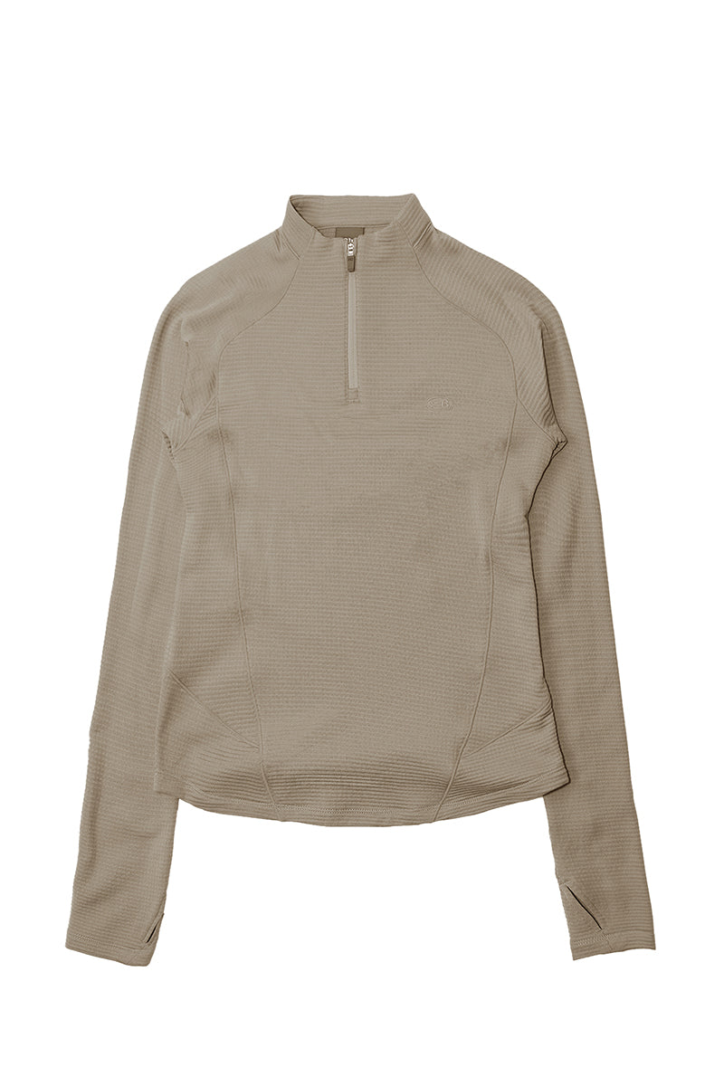 メリノウールハーフジップインナーウイメンズ25BLCT024