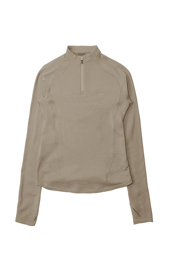 メリノウールハーフジップインナーウイメンズ25BLCT024